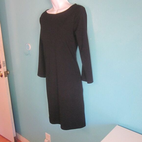 Theory Womens Size S Black Pullover 3/4 Sleeve Dress Babbs Rave Career Office - Picture 1 of 9